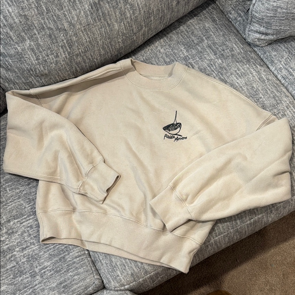 Beige Crewneck Sweatshirt